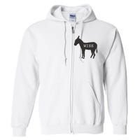 Wise Ass Donkey Funny Full Zip Hoodie