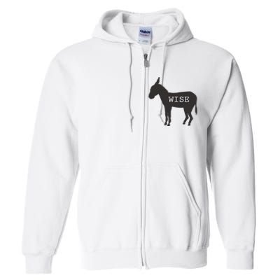 Wise Ass Donkey Funny Full Zip Hoodie