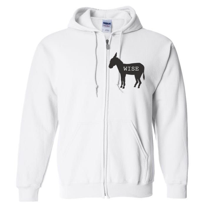 Wise Ass Donkey Funny Full Zip Hoodie