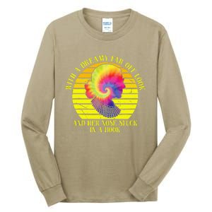 With A Dreamy Faroff Look And Her Nose Stuck Design Tall Long Sleeve T-Shirt