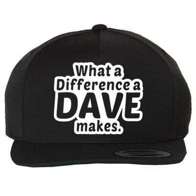What A Difference A Dave Makes Wool Snapback Cap