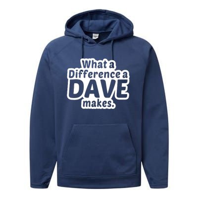 What A Difference A Dave Makes Performance Fleece Hoodie