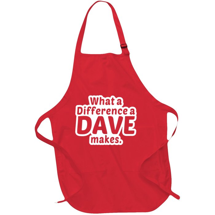 What A Difference A Dave Makes Full-Length Apron With Pockets