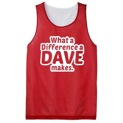 What A Difference A Dave Makes Mesh Reversible Basketball Jersey Tank