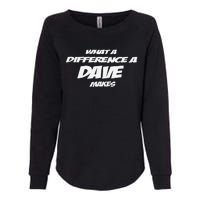 What A Difference A Dave Makes Womens California Wash Sweatshirt