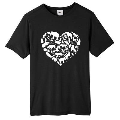 World Animals Day Love Heart Graphic Icon Planet Earth Day Funny Gift Tall Fusion ChromaSoft Performance T-Shirt