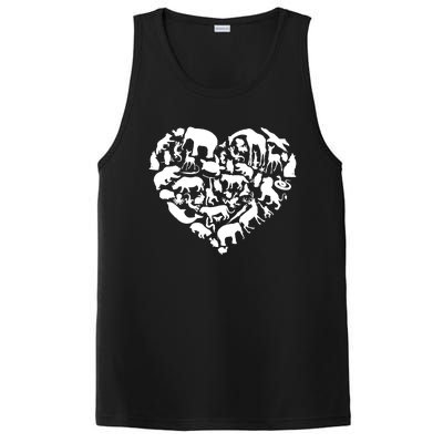 World Animals Day Love Heart Graphic Icon Planet Earth Day Funny Gift PosiCharge Competitor Tank