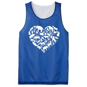 World Animals Day Love Heart Graphic Icon Planet Earth Day Funny Gift Mesh Reversible Basketball Jersey Tank