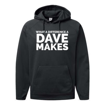 What A Difference A Dave Makes Performance Fleece Hoodie