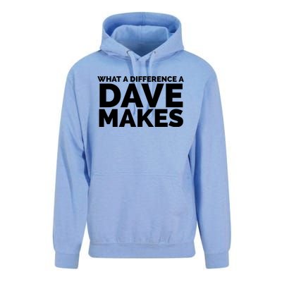 What A Difference A Dave Makes Unisex Surf Hoodie