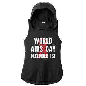 World Aids Day December 1st 2019 Gift Ladies PosiCharge Tri-Blend Wicking Draft Hoodie Tank