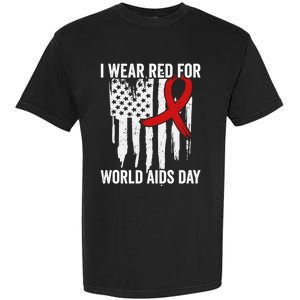 World Aids Day Hope Hiv Red Ribbon Aids Awareness Matching Cool Gift Garment-Dyed Heavyweight T-Shirt