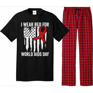 World Aids Day Hope Hiv Red Ribbon Aids Awareness Matching Cool Gift Pajama Set