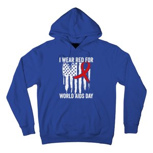 World Aids Day Hope Hiv Red Ribbon Aids Awareness Matching Cool Gift Hoodie