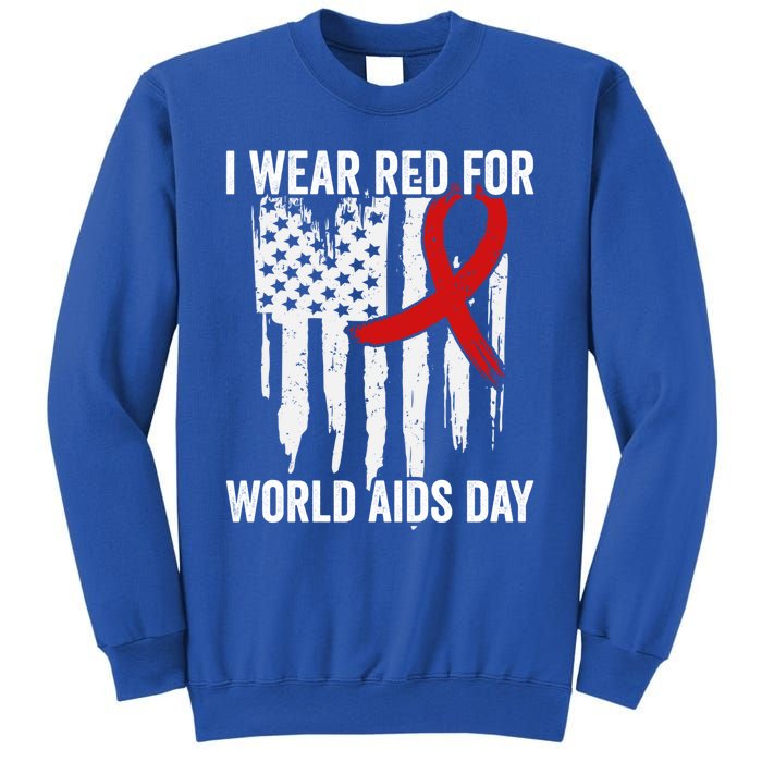 World Aids Day Hope Hiv Red Ribbon Aids Awareness Matching Cool Gift Sweatshirt