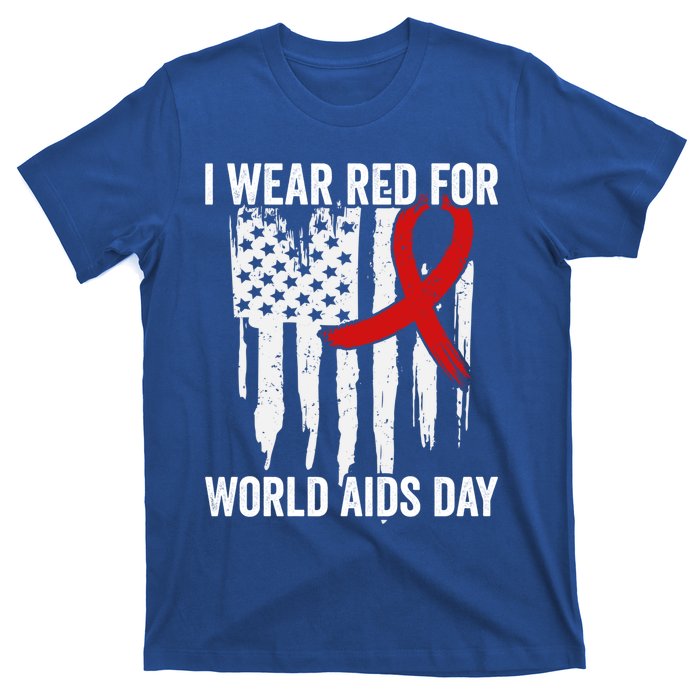 World Aids Day Hope Hiv Red Ribbon Aids Awareness Matching Cool Gift T-Shirt