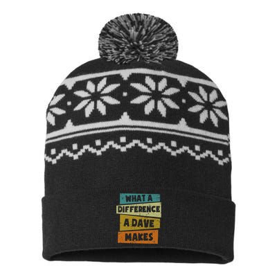 What A Difference A Dave Makes USA-Made Snowflake Beanie