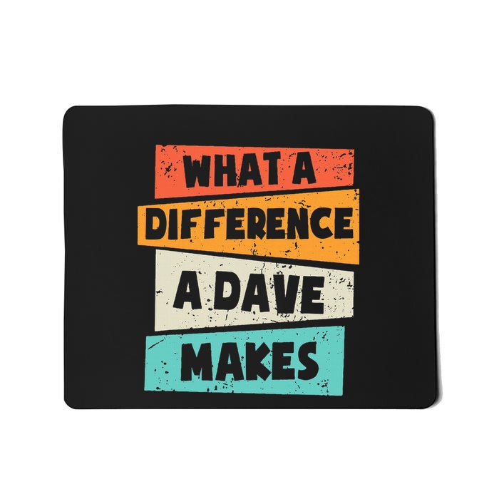 What A Difference A Dave Makes Mousepad