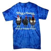 What A Damn Cluckin Fluster Fluck Funny Christmas Chicken Tie-Dye T-Shirt