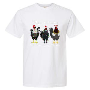 What A Damn Cluckin Fluster Fluck Funny Christmas Chicken Garment-Dyed Heavyweight T-Shirt