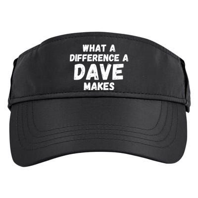 What A Difference A Dave Makes Funny Adult Drive Performance Visor