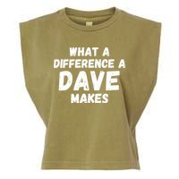 What A Difference A Dave Makes Funny Garment-Dyed Women's Muscle Tee