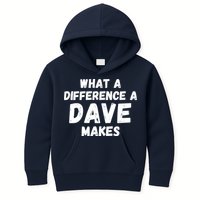 What A Difference A Dave Makes Funny Kids Hoodie