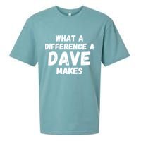 What A Difference A Dave Makes Funny Sueded Cloud Jersey T-Shirt