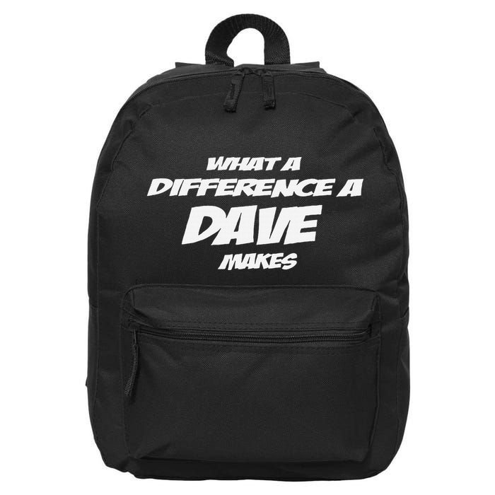 What A Difference A Dave Makes 16 in Basic Backpack