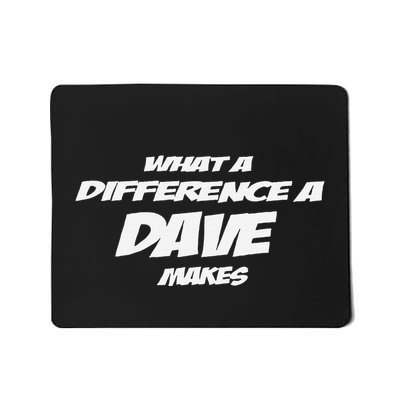 What A Difference A Dave Makes Mousepad