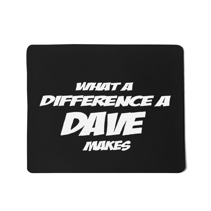 What A Difference A Dave Makes Mousepad