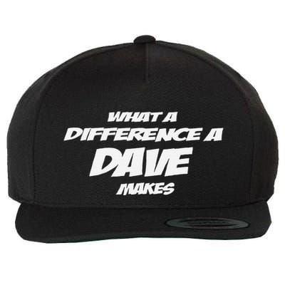 What A Difference A Dave Makes Wool Snapback Cap