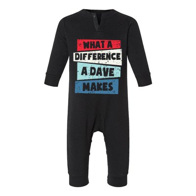 What A Difference A Dave Makes Infant Fleece One Piece