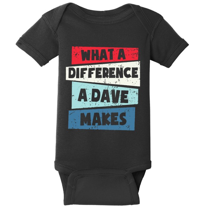 What A Difference A Dave Makes Baby Bodysuit