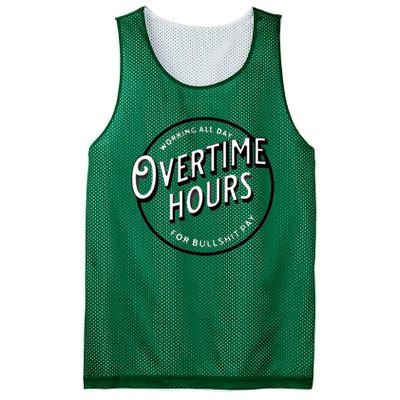 WORKING ALL DAY OVERTIME HOURS Mesh Reversible Basketball Jersey Tank