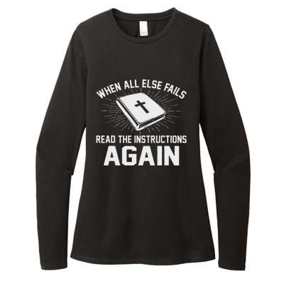 When All Else Fails Read The Instructionsagain Bible Womens CVC Long Sleeve Shirt