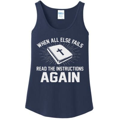 When All Else Fails Read The Instructionsagain Bible Ladies Essential Tank