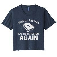 When All Else Fails Read The Instructionsagain Bible Women's Crop Top Tee