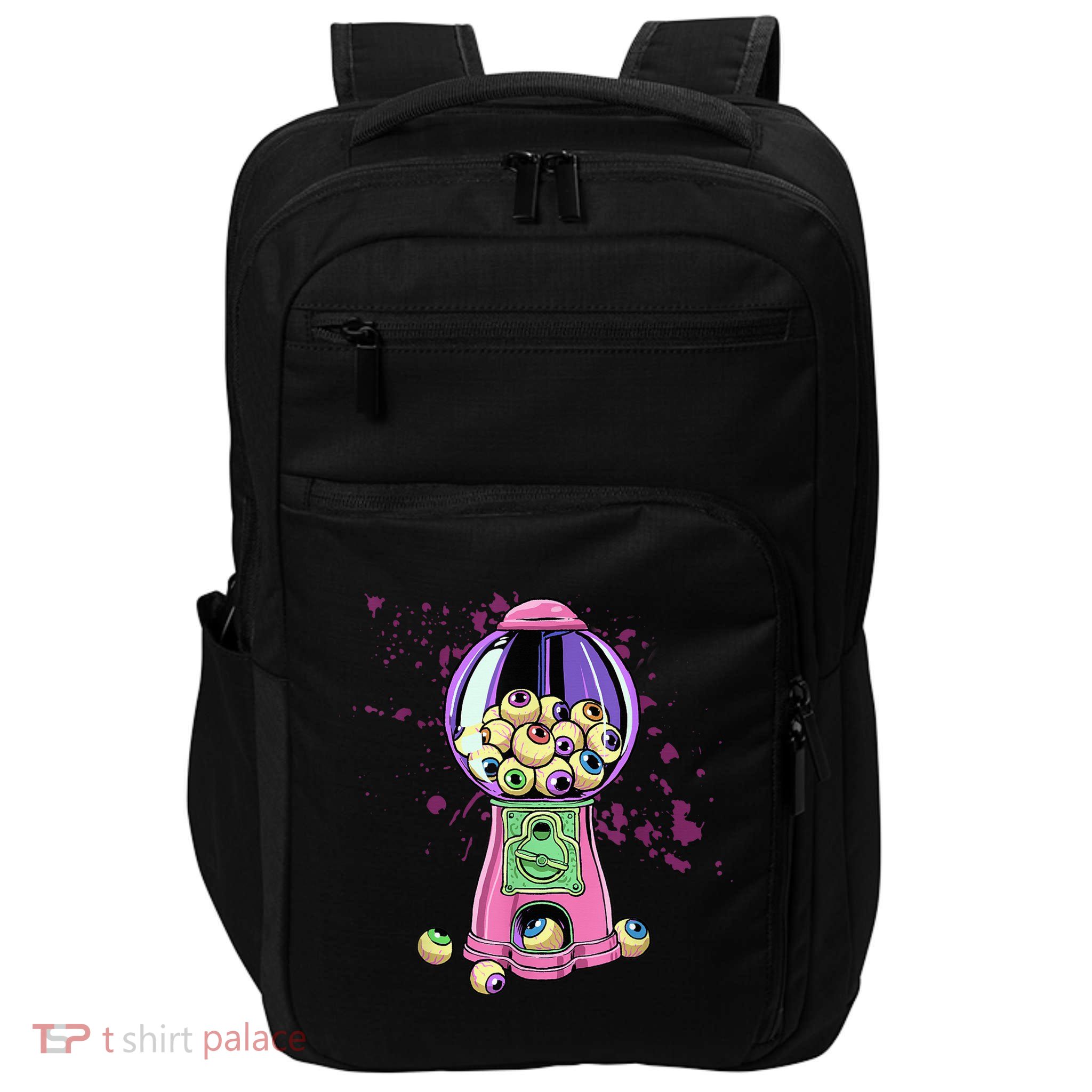 Weirdcore Aesthetic Eyeball Bubble Gumball Machine Halloween Impact Tech Backpack