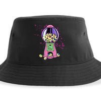 Weirdcore Aesthetic Eyeball Bubble Gumball Machine Halloween Sustainable Bucket Hat