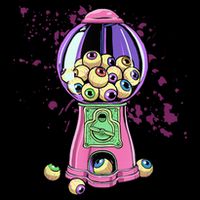 Weirdcore Aesthetic Eyeball Bubble Gumball Machine Halloween Drawstring Bag