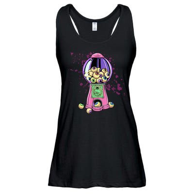 Weirdcore Aesthetic Eyeball Bubble Gumball Machine Halloween Ladies Essential Flowy Tank