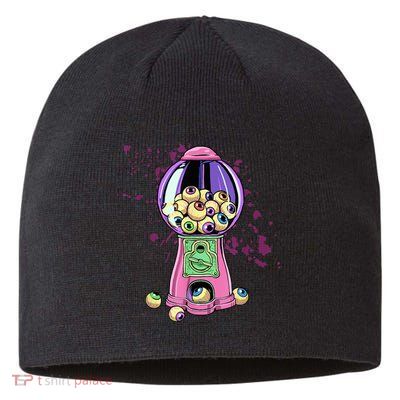 Weirdcore Aesthetic Eyeball Bubble Gumball Machine Halloween Sustainable Beanie