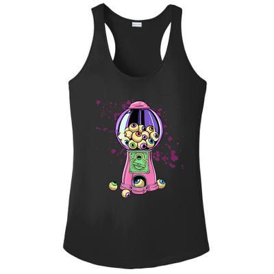 Weirdcore Aesthetic Eyeball Bubble Gumball Machine Halloween Ladies PosiCharge Competitor Racerback Tank