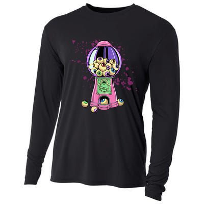 Weirdcore Aesthetic Eyeball Bubble Gumball Machine Halloween Cooling Performance Long Sleeve Crew