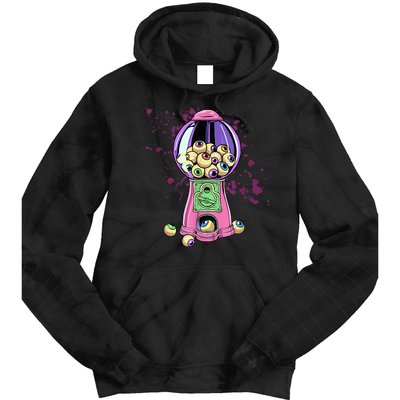 Weirdcore Aesthetic Eyeball Bubble Gumball Machine Halloween Tie Dye Hoodie