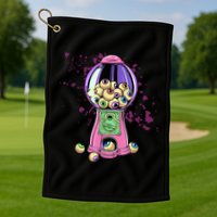 Weirdcore Aesthetic Eyeball Bubble Gumball Machine Halloween Golf Towel