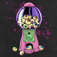 Weirdcore Aesthetic Eyeball Bubble Gumball Machine Halloween Golf Towel