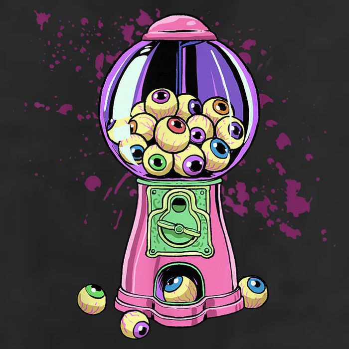 Weirdcore Aesthetic Eyeball Bubble Gumball Machine Halloween Golf Towel