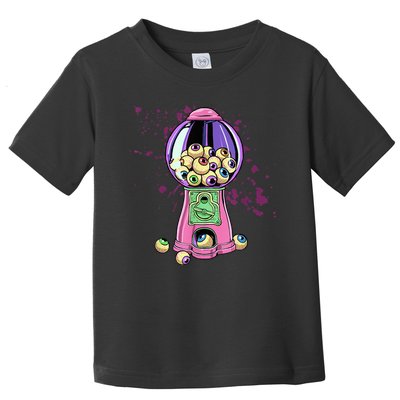 Weirdcore Aesthetic Eyeball Bubble Gumball Machine Halloween Toddler T-Shirt